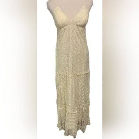 Heart Soul Dresses & Skirts - Heartsoul Full Length Champagne Lace Maxi Dress Size S